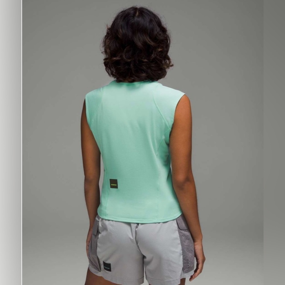 Lululemon Cap Sleeve Hiking Tank Top in Wild Mint - Picture 3 of 6